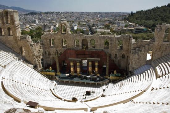 Le Théatre Atticus à l'Acropole d'Athènes-Grèce