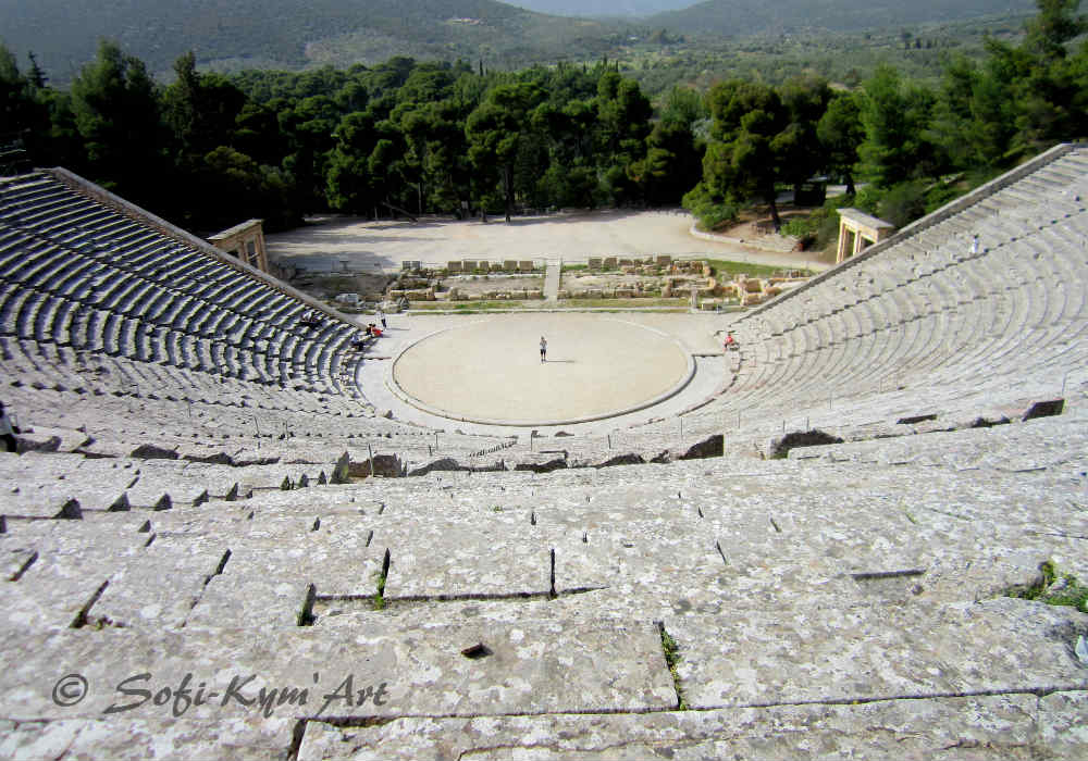 Théâtre antique d'Épidaure Argolide Péloponnèse Grèce