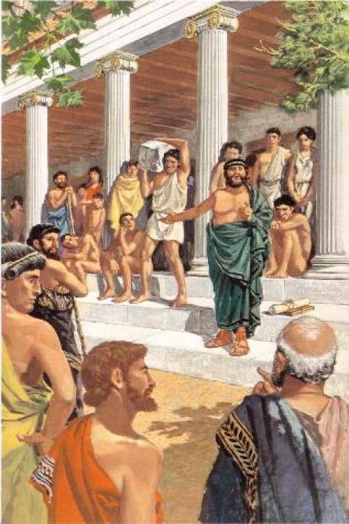 Alcibiade  - Orateurs dans l'agora d Athènes